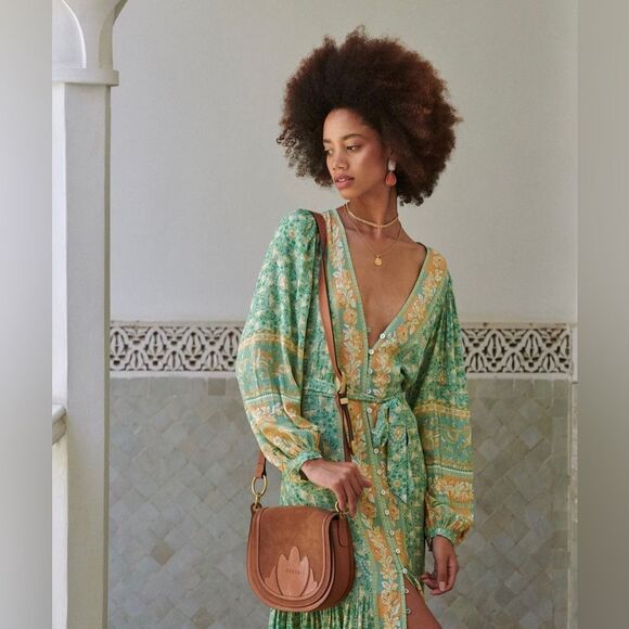 Spell Vista Crossbody Leather/ Suade Bag in Brown NWT - Picture 7 of 10